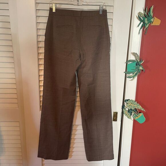 J CREW | tan stretch wool trouser pants 0 - Picture 6 of 9
